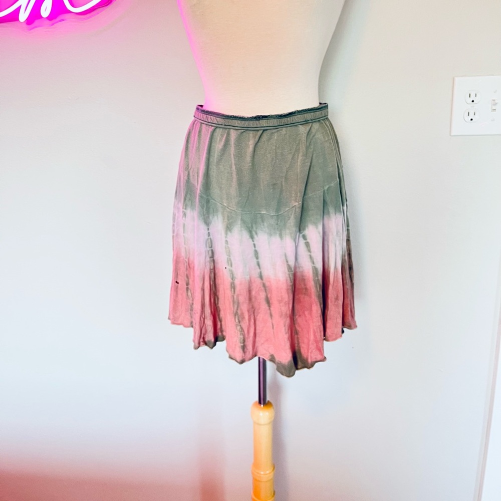 Watermelon Tie-Dye Ruffle Skirt